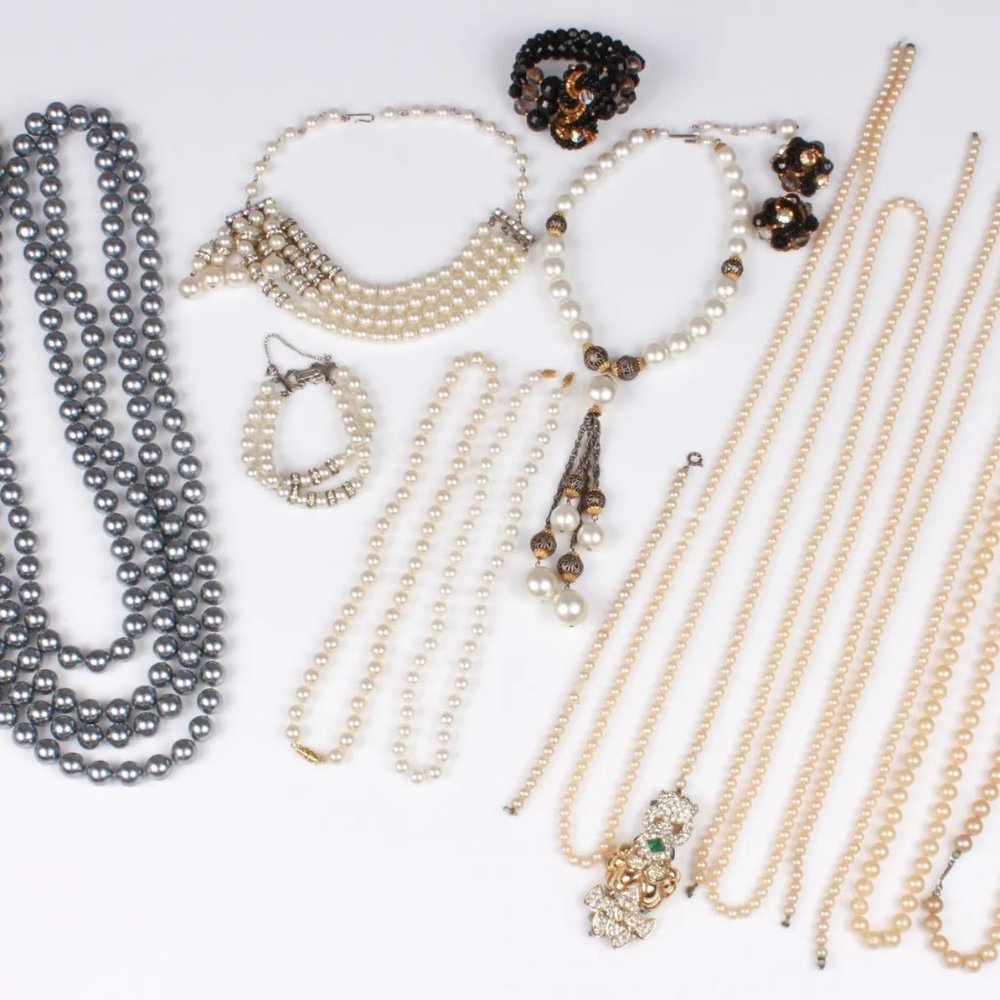 Costume Pearl Jewelry Lot